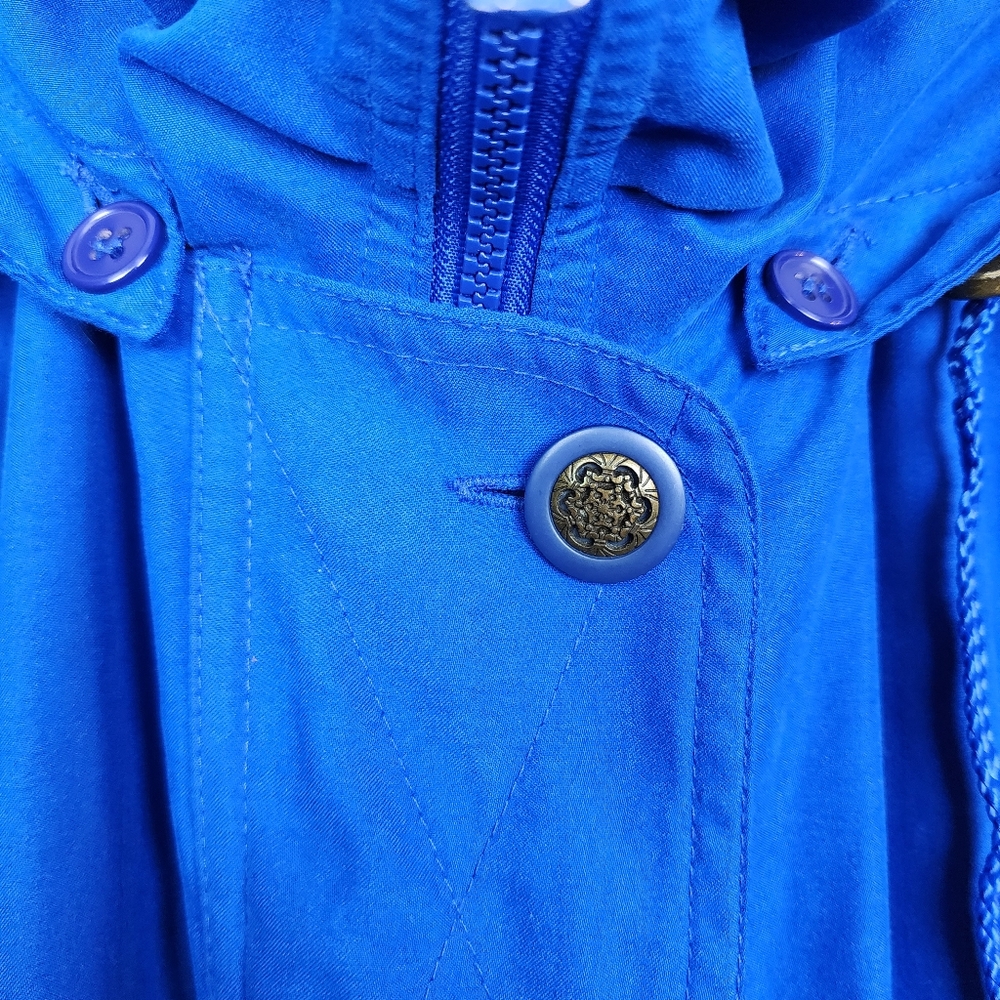 Vintage Basic Editions Blue Lightweight Hooded Ja… - image 5